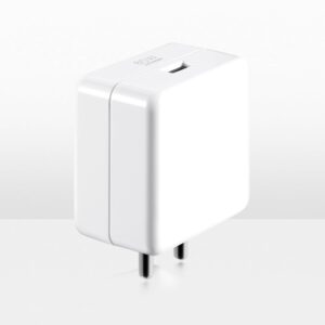 Original 80W SUPERVOOC Fast Charger, Single Port, BIS Certified, Universal Compatibility (Cable Not Included, White)