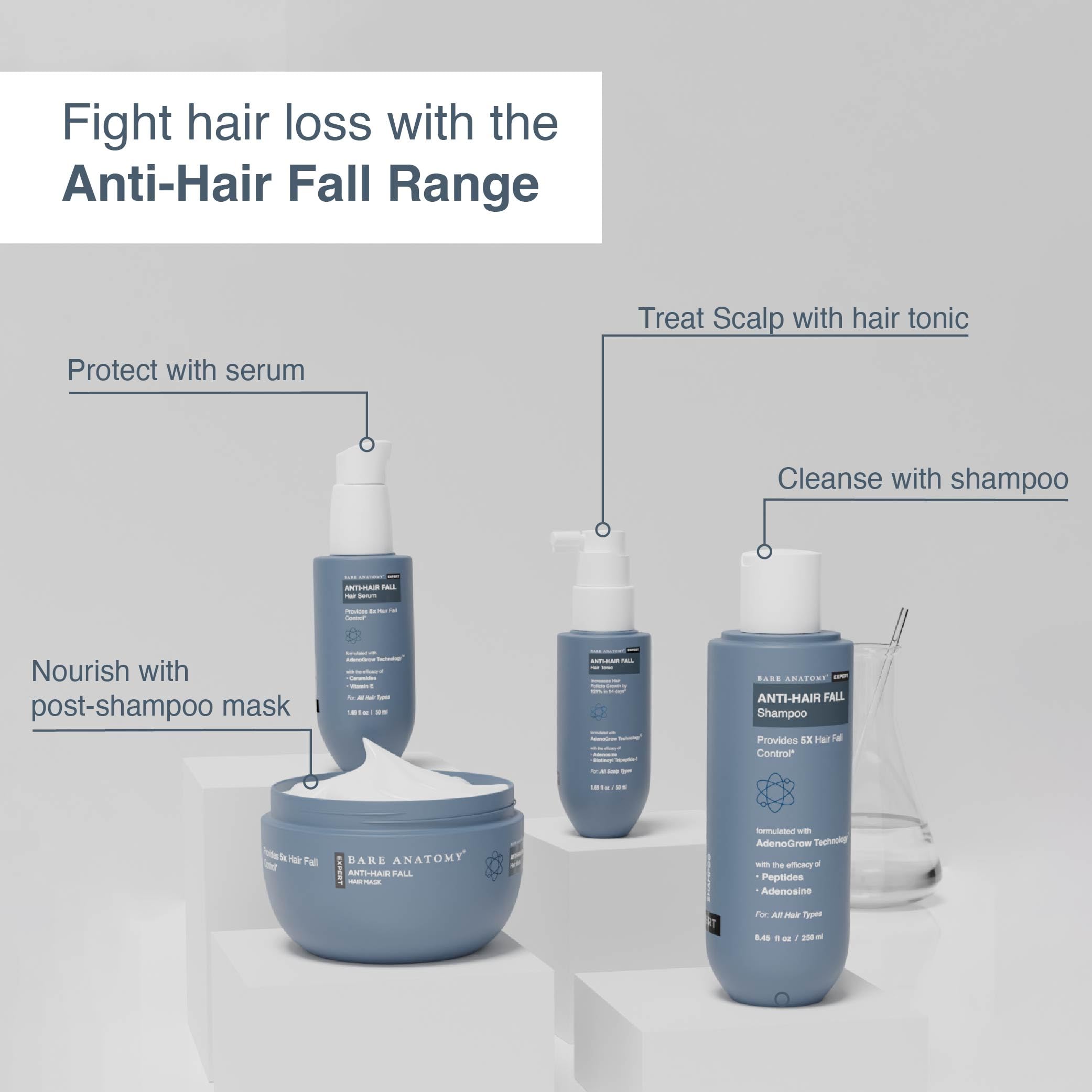 Bare Anatomy Anti Hair Fall Shampoo |5x Hair Fall Control & Growth 250ml 5 Bare Anatomy Anti Hair Fall Shampoo |5x Hair Fall Control & Growth 250ml - Image 5