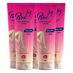 111kart.com | International Online Shopping Marketplace 17 Paree Women Hair Removal Cream Silky Soft With Rose, White, Pack Of 5
