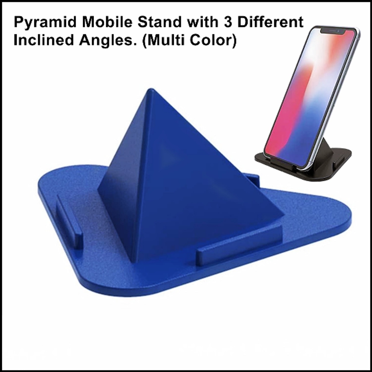 Pyramid Mobile Stand Portable Three-Sided Triangle Shape Mobile Holder Multi Color (Pack of 5) 1 Pyramid Mobile Stand Portable Three-Sided Triangle Shape Mobile Holder Multi Color (Pack of 5)