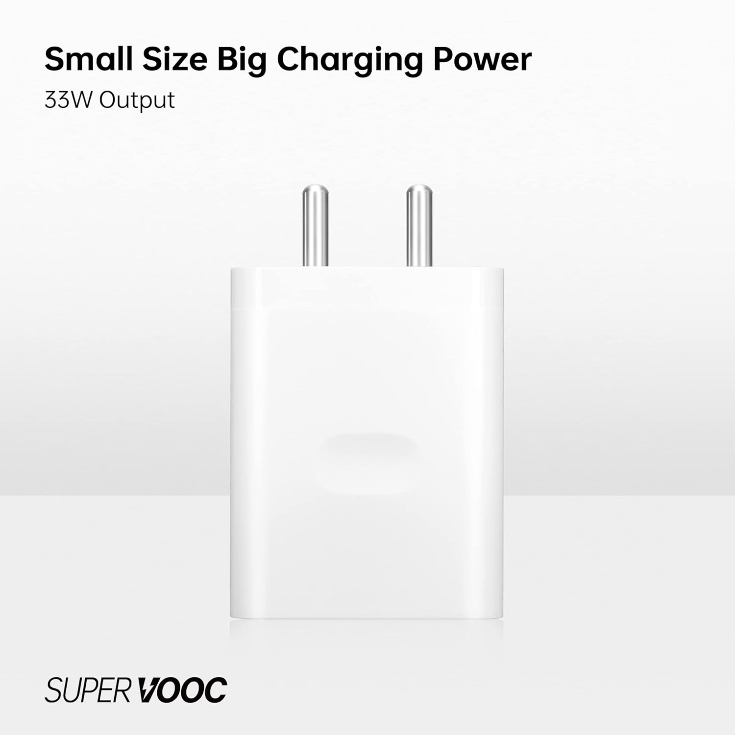 Original 33W SUPERVOOC Fast Charger, Single Port,BIS Certified, Universal Compatibility (Cable Not Included, White) 2 Original 33W SUPERVOOC Fast Charger, Single Port,BIS Certified, Universal Compatibility (Cable Not Included, White) - Image 2