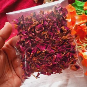 dried red rose petals, edible rose petals, dried rose petals India, organic rose petals, rose petals for tea, rose petals for skincare, natural rose petals, bulk dried rose petals, premium rose petals India, red rose petals dried